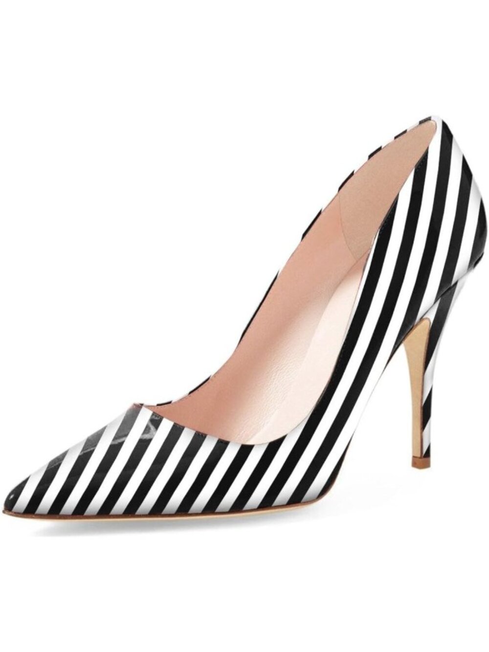 Chic Pointed Closed Toe Mid Heel Pumps - Slip-On Stiletto Dress Shoes for Party